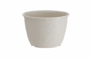 植木鉢 ビオラデコ ホワイト 5号(直径15.8×高さ10.7cm) (100円ショップ 100円均一 100均一 100均)