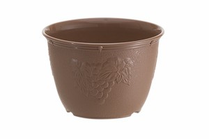 植木鉢 ビオラデコ チョコブラウン 6号(直径18.3×高さ12.5cm) (100円ショップ 100円均一 100均一 100均)