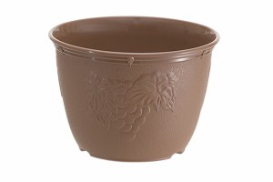 植木鉢 ビオラデコ チョコブラウン 7号(直径21×高さ14.5cm) (100円ショップ 100円均一 100均一 100均)