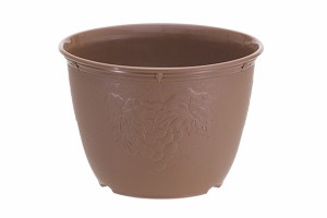 植木鉢 ビオラデコ チョコブラウン 8号(直径24×高さ17cm) (100円ショップ 100円均一 100均一 100均)