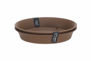 鉢受皿 ビオラデコ チョコブラウン 5号(直径16×高さ3cm) 2個入 (100円ショップ 100円均一 100均一 100均)