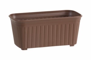 プランター チョコブラウン 28.3×14.7×高さ12.6cm (100円ショップ 100円均一 100均一 100均)