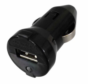 LEDランプ付USBカーチャージャー 2.1A出力 12V車専用