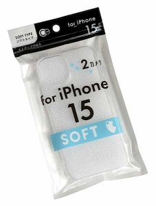 iPhone15用ケース ソフトクリア (100円ショップ 100円均一 100均一 100均)