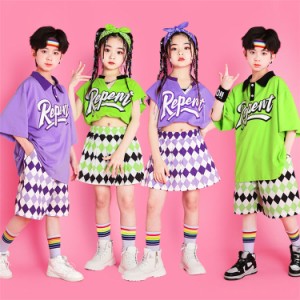 キッズダンス衣装 ダンス ヒップホップ トップス K-POP tシャツ カッコイイ ゆったり 普段着からダンス衣装まで様々なシーンで活躍 