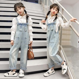 サロペット ジーンズ 子供服 オーバーオール デニム キッズ デニムパンツ デニムオールインワン ロングパンツ