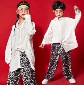 韓国子供服 シャツ 男の子女の子 ダンス衣装ジャズ ヒップホップ ホワイト カジュアル キッズ ジュニア ベビー韓国子供服 シャツ白シャツ