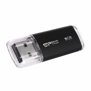 シリコンパワー USB2.0 Ultima-II I-Series 8GB メタル型 ブラック SP008GBUF2M01V1K