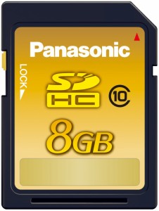 パナソニック 8GB SDHCメモリーカード CLASS10 RP-SDWA08GJK