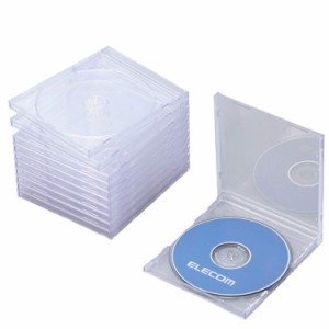 エレコム CD/DVDプラケース/1枚収納/10パック/クリア