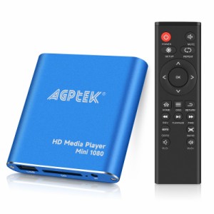 AGPTEK HDMIメディアプレーヤー、-MKV/RM- HDDUSBドライブおよびSDカード用のブラックミニ1080pフルHDウルトラHDMIデジタルメディアプレ