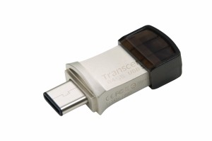 トランセンドジャパン トランセンド USBメモリ 64GB USB3.1 Gen1 Type-A/Type-C 両コネクタ-搭載 コンパクトタイプデータ復旧ソフト無償