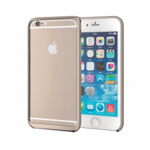 ELECOM iPhone 6s/6 対応 ケース アルミバンパー 薄型 ゴールド PM-A15ALBUGD