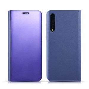 QLTYPRI Huawei P30 Pro P30+ 全面保護ケース 鏡面 ミラー 手帳型ケース PC PUレザー フリップ スタンド機能 横置き 薄型 ビジネス 耐衝