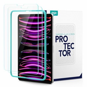 ESR iPad Pro 12.9 フィルム iPad Pro 12.9インチ (2022/2021/2020/2018) 対応 強化ガラス 保護フィルム 取り付けフレーム付き 傷防止 HD