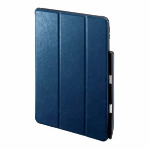 サンワサプライ iPad Air 2019ケース Apple Pencil収納ポケット付き ブルー PDA-IPAD1514BL