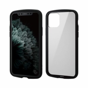 エレコム iPhone 11 Pro ケース 耐衝撃×フレーム TOUGH SLIM LITE [背面クリアタイプ] ブラック PM-A19BTSLFCBK