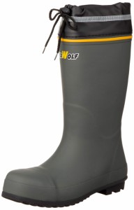 [オカモト] ワイルドウルフ RTA-7000 耐アルカリ安全長靴 メンズ グレー 28 cm