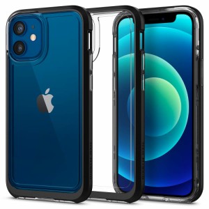 Spigen iPhone12 mini ケース バンパーケース 背面 クリア TPUソフトケース PCハード 二重構造 米軍MIL規格 衝撃吸収 ワイヤレス充電 ネ