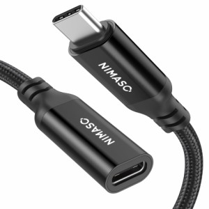 NIMASO USB Type C 延長ケーブル 1m usb-c 延長 USB 3.1 Gen2(10Gbps) 高速データ転送 5A急速充電 タイプC 延長コード usb-c 変換 iPad m