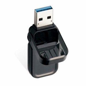 エレコム USBメモリ 128GB USB3.0 3.1 (Gen1) なくさないキャップ ブラック MF-FCU3128GBK