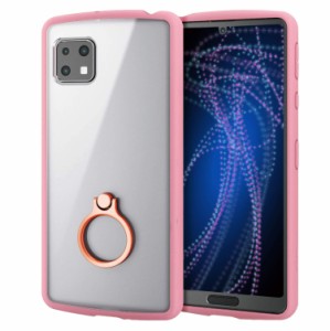 エレコム AQUOS sense4/AQUOS sense5G/AQUOS sense4 lite/AQUOS sense4 basic ケース ハイブリッド 耐衝撃 TOUGHSLIM LITE フレームカラ