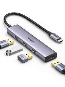 UGREEN USBハブ Type-C 4ポート拡張 USB 3.0 ハブ バスパワー PS5/iMac/MacBook Pro Air M1 2021/2020/2019, iPad 2021,iPad Pro,Dell,Ch