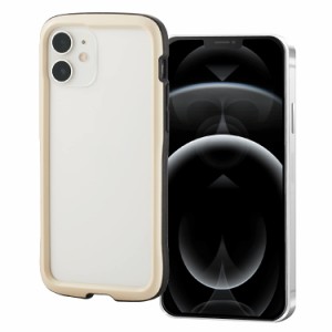 エレコム iPhone 12 / iPhone 12 Pro ハイブリッドバンパーケース TOUGH SLIM LITE アイボリー PM-A20BTSLBIV