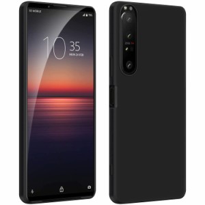 Xeokone Xperia 1 ii ケース マットブラック 耐衝撃 『SO-51A/SOG01対応』〔薄型 軽量 擦り傷防止 落下防止 滑り止め〕［柔軟性 TPU素材