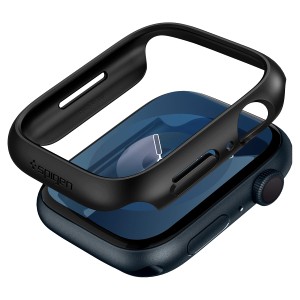 Spigen Apple Watch ケース 45mm  Series 9 / 8 / 7 対応  落下 衝撃 吸収 簡易着脱 超薄型 シンプル スリム 軽量 保護カバー アップルウ