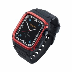 エレコム Apple Watch (アップルウォッチ) ケース バンパー バンド一体型 41mm [Apple Watch 8 7 対応] ZEROSHOCK 耐衝撃 衝撃吸収 米軍M