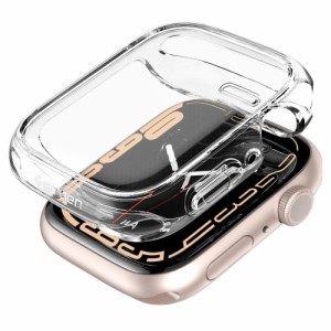 Spigen Apple Watch ケース 45mm  Series 8 / 7 対応  落下 衝撃 吸収 TPU ポリカーボネート 透明 クリア 薄型 カバー ウルトラ・ハイブ