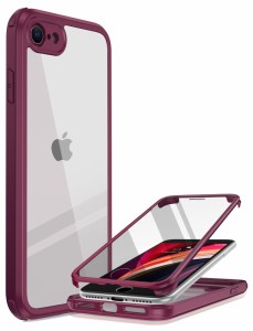 Miracase iPhone SE 第3世代 用 ケース SE3 SE2 第2世代 iPhone 8用スマホケース iPhonese カバー 4.7インチ 9H強化両面ガラス フルカバ