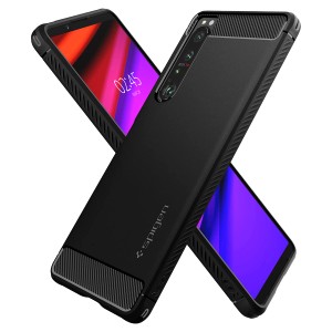 Spigen Xperia 1 IV ケース TPU [ SO-51C | SOG06 ] ストラップホール付き ソフトケース 米軍MIL規格取得 耐衝撃 衝撃吸収 傷防止 カメラ