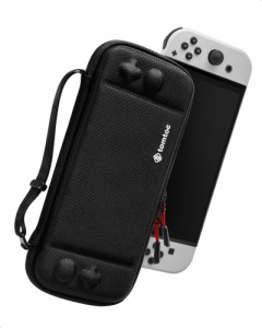 Nintendo Switch対応 tomtoc ハードケース スイッチ 有機ELモデル 兼用 薄型 キャリングケース 落下試験済み ゲーム 10枚収納 ジョイコン