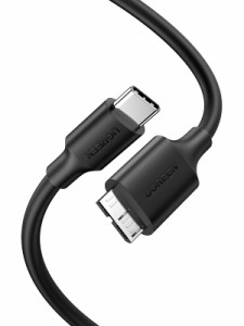 UGREEN USB-C to MicroB ケーブル 0.5m USB C 外付けhddケーブル Type C to USB 3.0 Micro B 3A急速充電と5Gbpsデータ転送 Macbook（Pro