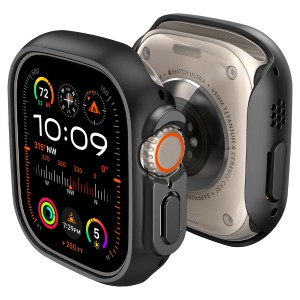 Spigen Apple Watch Ultra2 ケース/Apple Watch Ultra ケース 49mm 対応 落下 衝撃 吸収 簡易着脱 超薄型 シンプル スリム 軽量 保護カバ