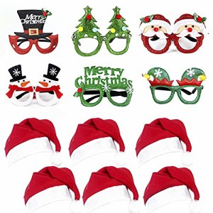 [FYY] クリスマス サンタ帽子 メガネ 眼鏡 クリスマスツリー サンタクロース 雪だるまコスチューム クリスマス仮装 クリスマス コスプレ 
