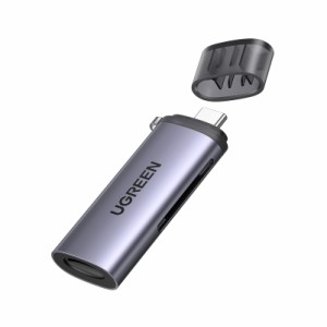 UGREEN 2in1 USB C SDカードリーダー タイプC スマホ OTG対応 2枚データ同期 SDXC/SDHC/SD/MMC/RS-MMC/microSDXC/microSDHC/microSD/UHS-