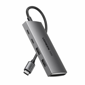 UGREEN USB Cハブ 10Gbps 4ポート拡張 USB C to USB 3.2 変換アダプタ 2 USB-C and 2 USB-A マルチポートハブ MacBook Pro、iMac、iPad P