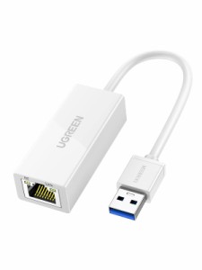 UGREEN USB LAN 有線LANアダプタ Switch 有線LAN USB 3.0 to RJ45 ギガビットイーサネット 10/100/1000Mbps超高速 Switch 動作確認済 白