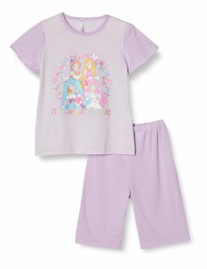 [バンダイ] パジャマセット 女児 ひろがるスカイ！プリキュア 盛夏Tシャツ スーツパジャマ ラベンダー