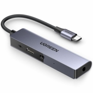 UGREEN USB C イヤホンジャック 変換 60W PD急速充電 マイク付き Type-C変換アダプター usb c イヤホン タイプC to 3.5mm イヤホンジャッ