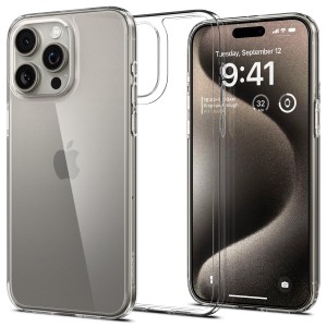 Spigen iPhone 15 Pro ケース クリア 薄型 耐衝撃 軽量 2重構造 レンズ保護 擦り傷防止 ワイヤレス充電対応 厚さ1mm エアスキン・ハイブ