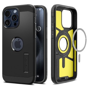 Spigen iPhone 15 Pro Max ケース Magsafe対応 スタンド付き 米軍MIL規格 タフ・アーマー・マグフィット ACS06594 (ブラック)