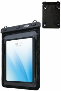 エレコム タブレット防水ケース お風呂 壁付け吸盤付 8.9〜13inch ブラック TB-WPSB13BK