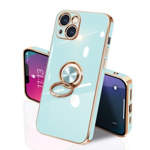 iPhone 13Mini ケース リング付き イフォン13Mini リング TPU カバー 全面保護 耐衝撃 スマホケース 360°回転 スタンド機能 携帯カバー 