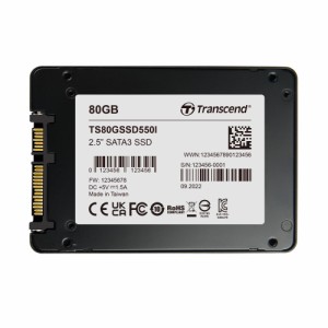 トランセンドジャパン 業務用/産業用 組込向けSSD 80GB 2.5 SATA3 6Gb/s [TBW: 4,177TB] BiCS5 温度拡張品 SLCモード(pSLC) 超高耐久 3年