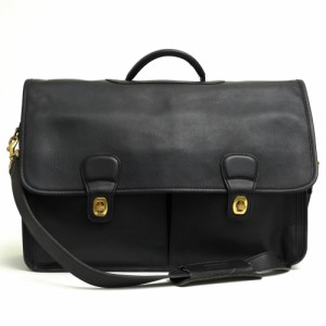 ○コーチ COACH グラブタン カウハイドレザー 牛革 ビジネスバッグ 0532 Organizer Brief フラップ式 2WAY ショルダーバッグ メッ  中古