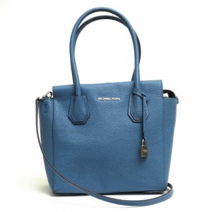 ○マイケルコース Michael Kors ペブルドレザー 牛革 ハンドバッグ Mercer Satchel マーサー サッチェル 2WAY ショルダーバッグ シ 中古